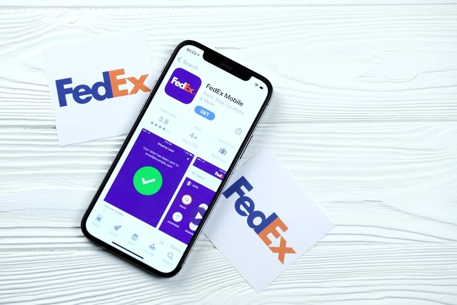 Fedex Mobile App Displaying