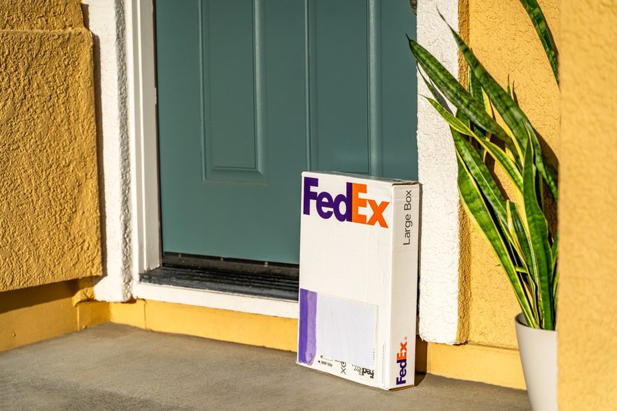 Fedex Package At The Front Door
