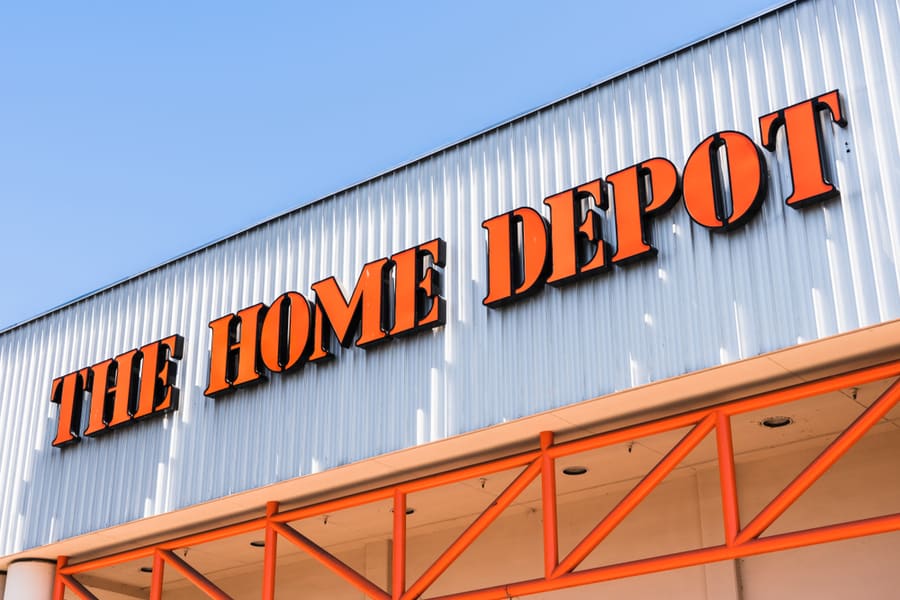 Home Depot Logo Above The Store