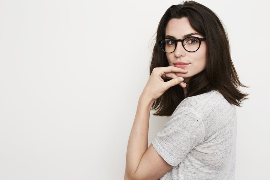 Young Woman Wearing Eyeglasses