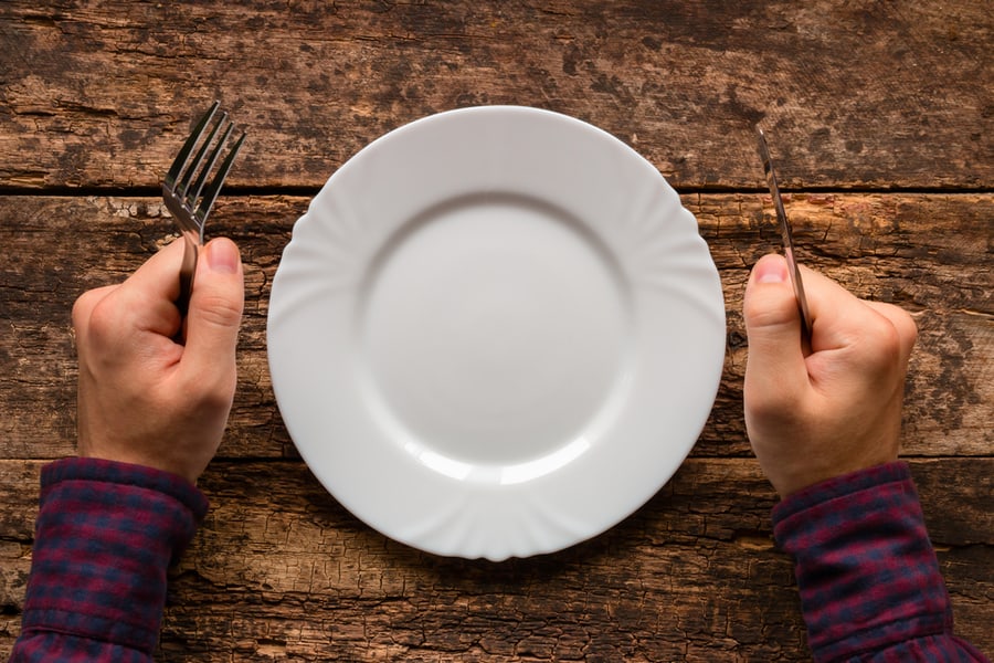 A Man Waiting For Meal