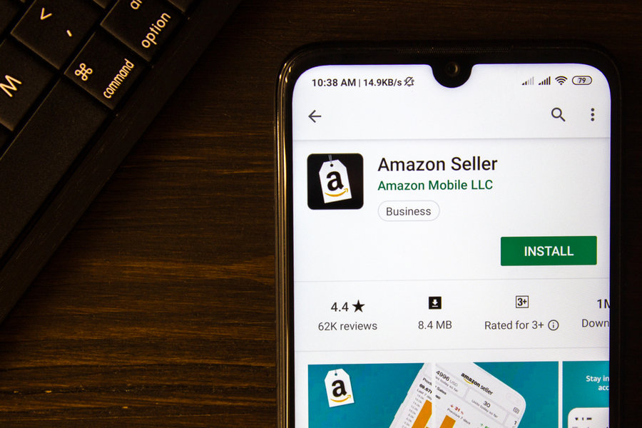 Amazon Seller App On The Display Of Smartphone
