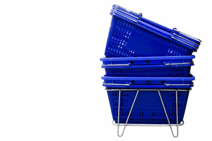 Blue Shopping Baskets