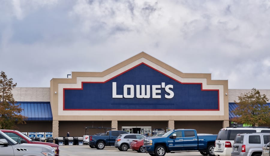 Lowe's Building Storefront With Parking