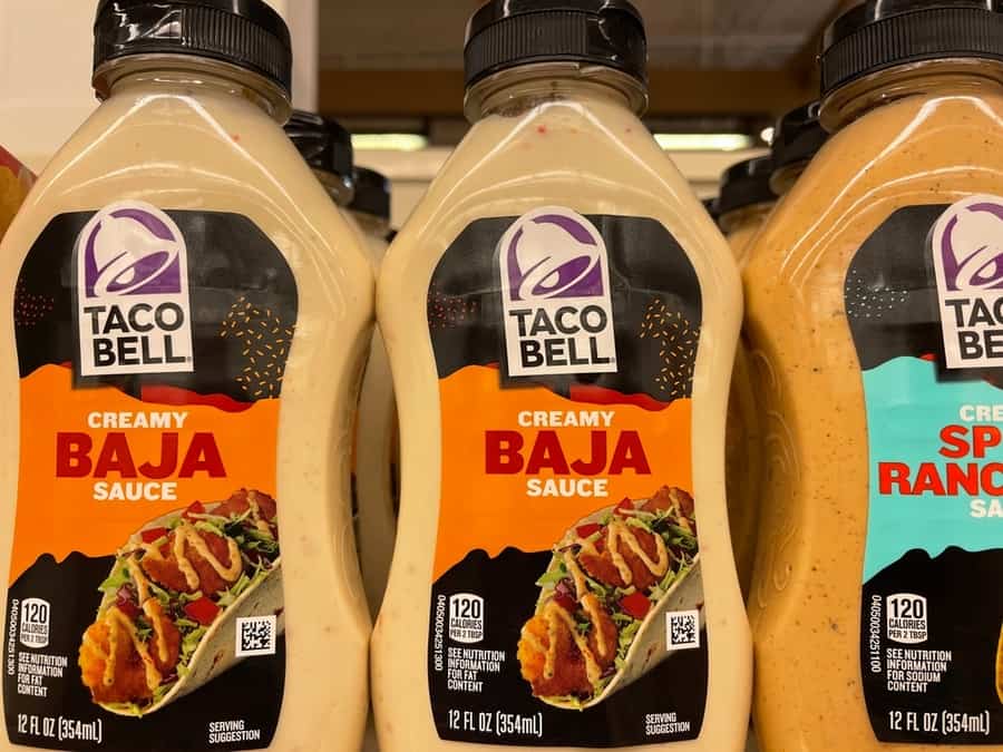 Mexican Products On A Store Shelf Taco Bell Sauce