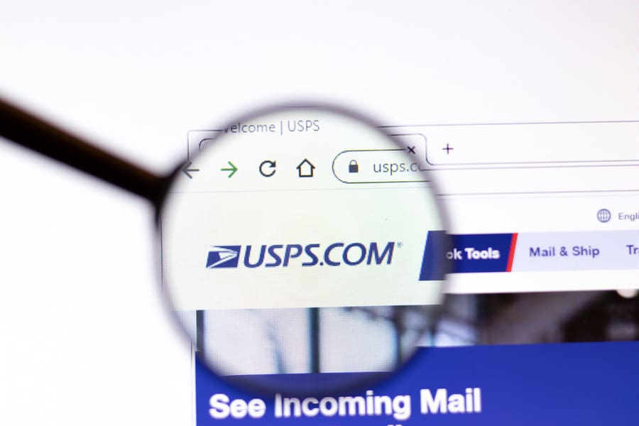 Postal Service Usps Icon On Website Page