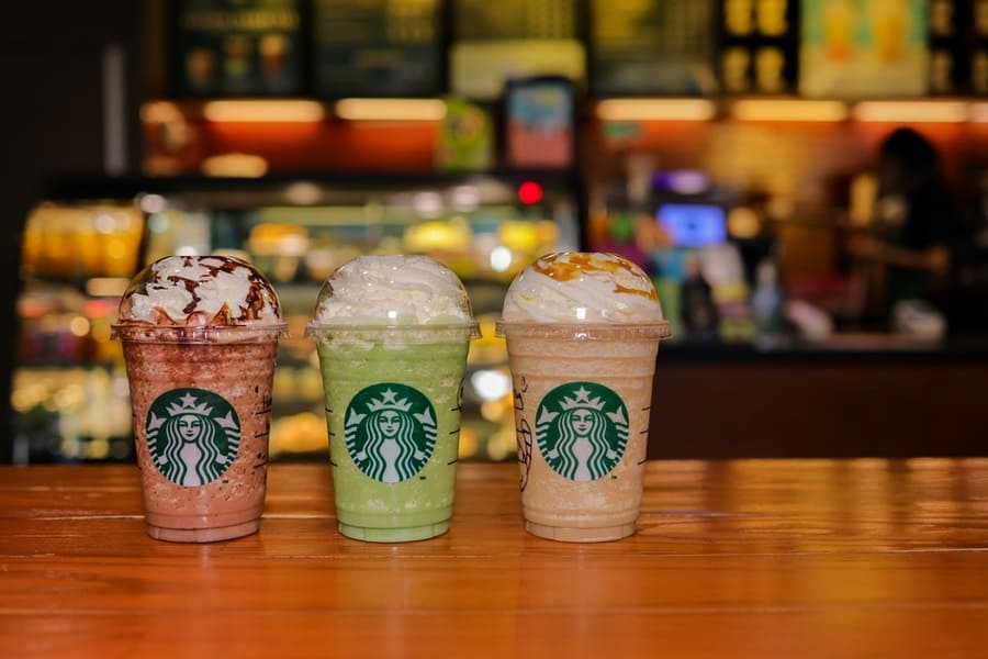 Starbucks Chocolate Cream Frappuccino,Green Tea Cream Frappuccino