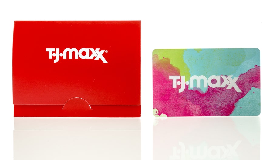 Tj Maxx Gift Card On An Isolated Background