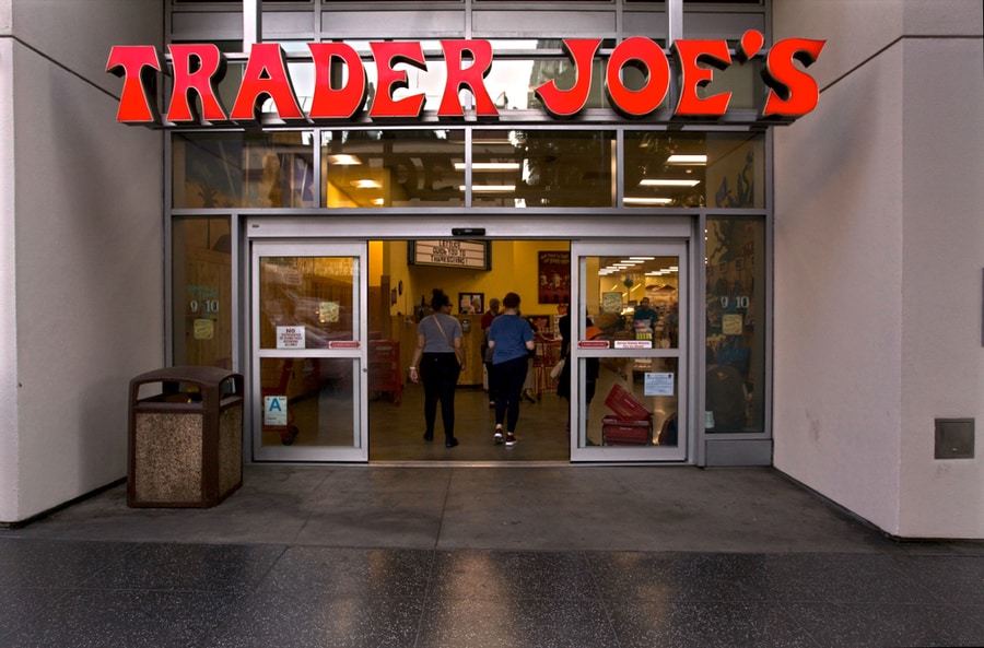 Trader Joe's Sign Above Entrance To Store