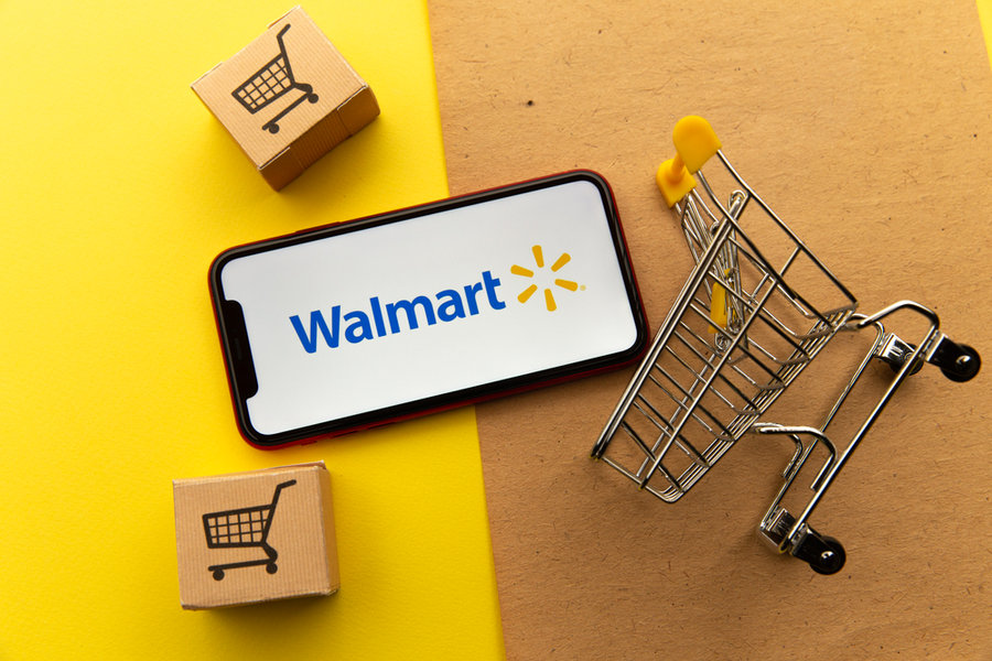 Walmart Logo On Iphone Display