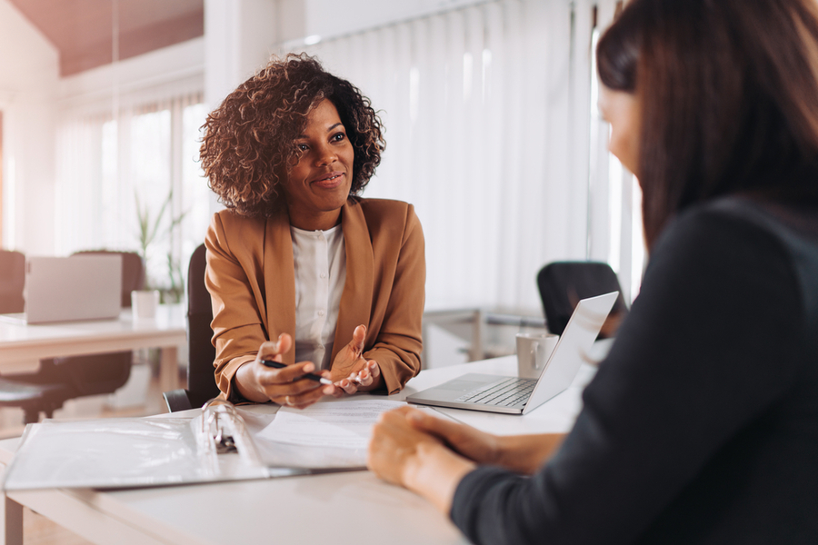 Young Woman Doing Job Interview