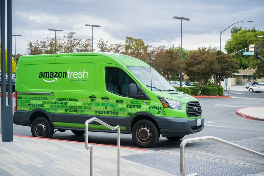 Amazon Fresh Van Making Deliveries In San Francisco Bay Area