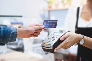 Customer Using Credit Card For Payment