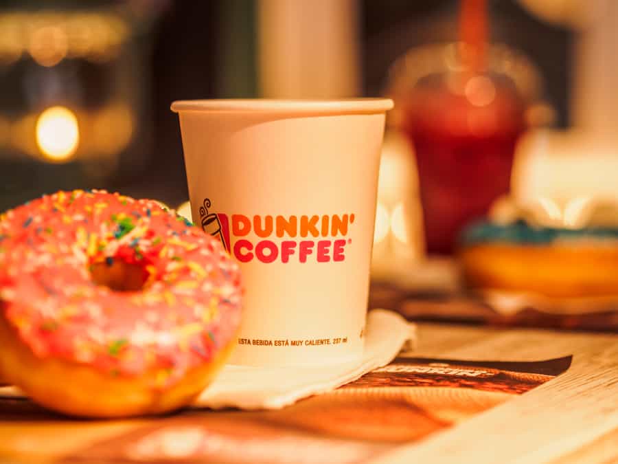 Dunkin Donuts Coffee And Donuts Served