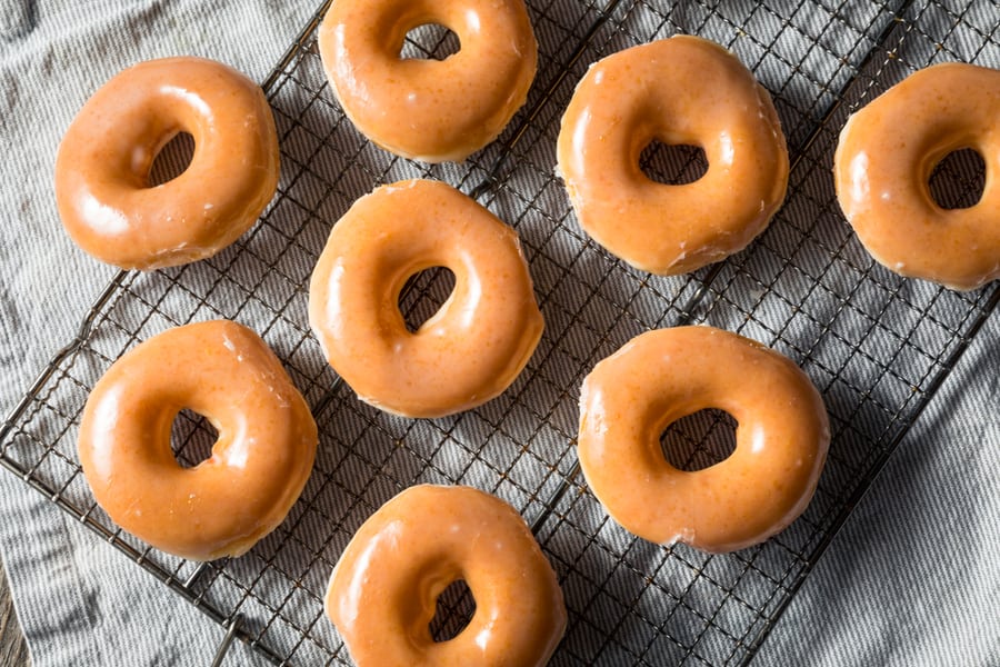 Glazed Yeast Donuts Ready To Eat