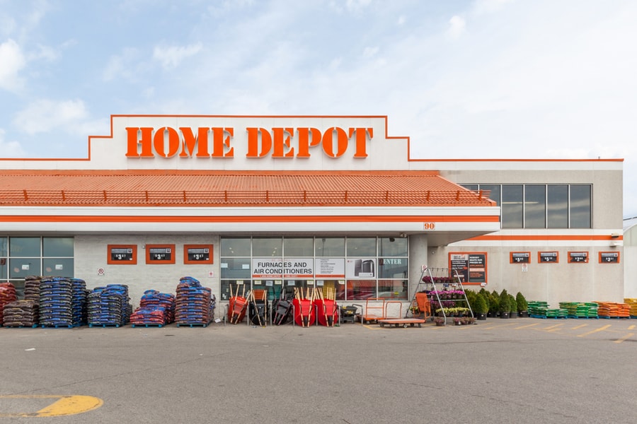 Sign On The Building Of Home Depot