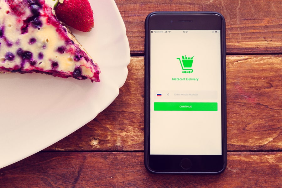 Smartphone With Mobile Application Instacart User