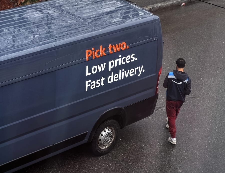 Amazon Prime Truck Logo Message