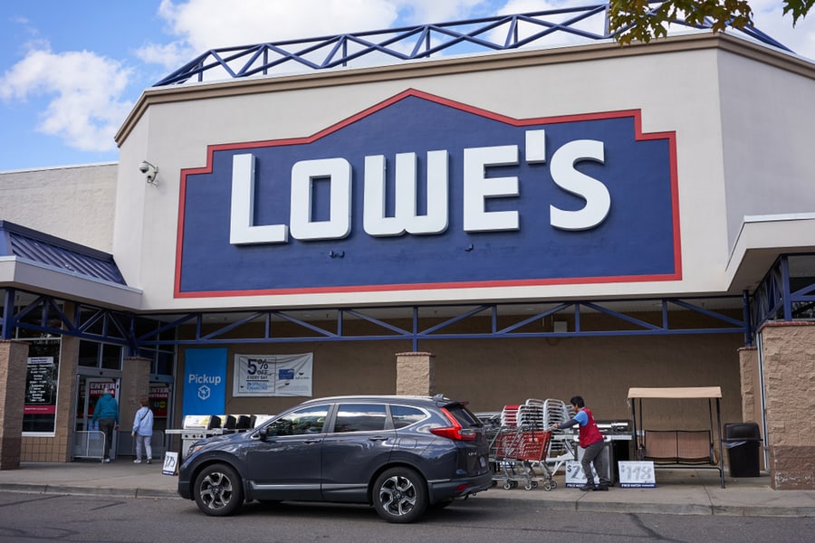 Entrance To A Lowe's Home Improvement Store