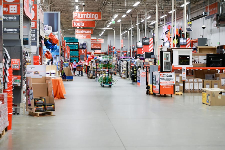Interior View Of The Home Depot Store