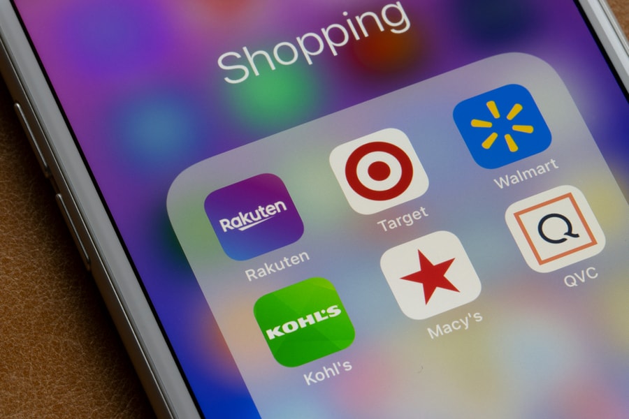 Mobile App Is Seen Among Other Shopping Apps On An Iphone