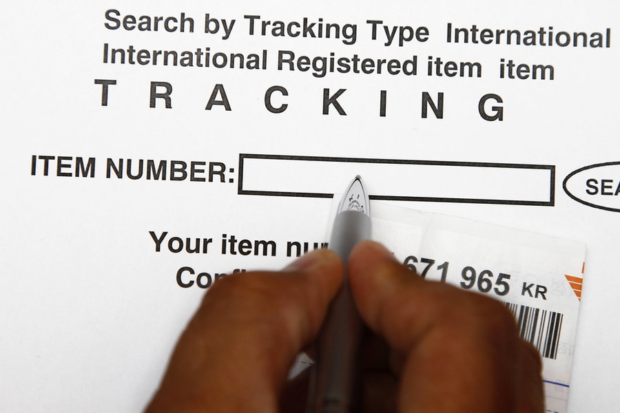 Search For The Mail By Entering The Tracking Number Concept
